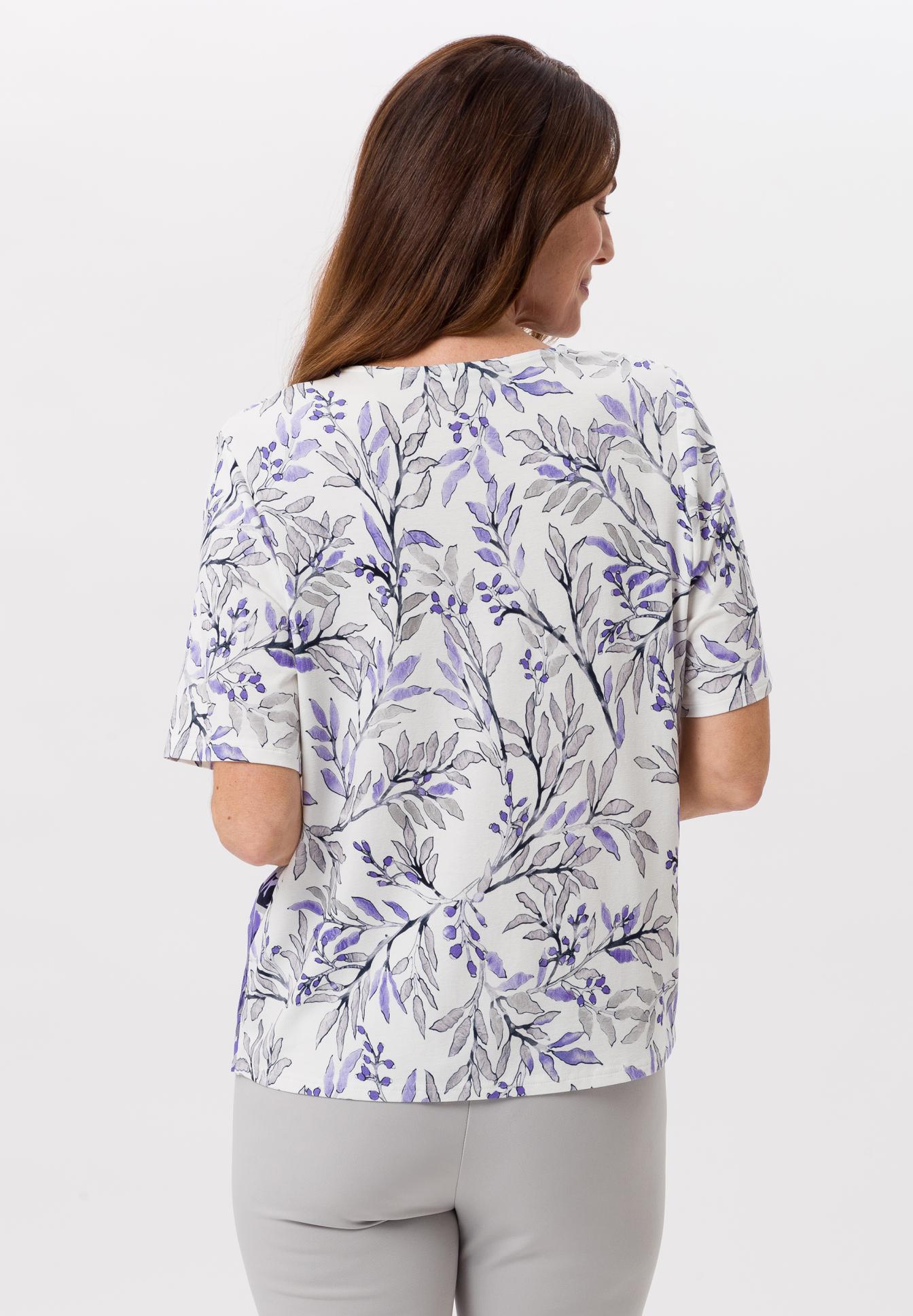 Blouse shirt with pastel-coloured drainage print - Bild 2