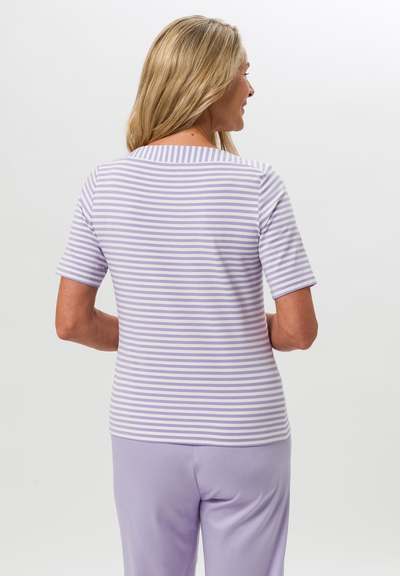 Striped shirt with submarine neckline - Bild 2