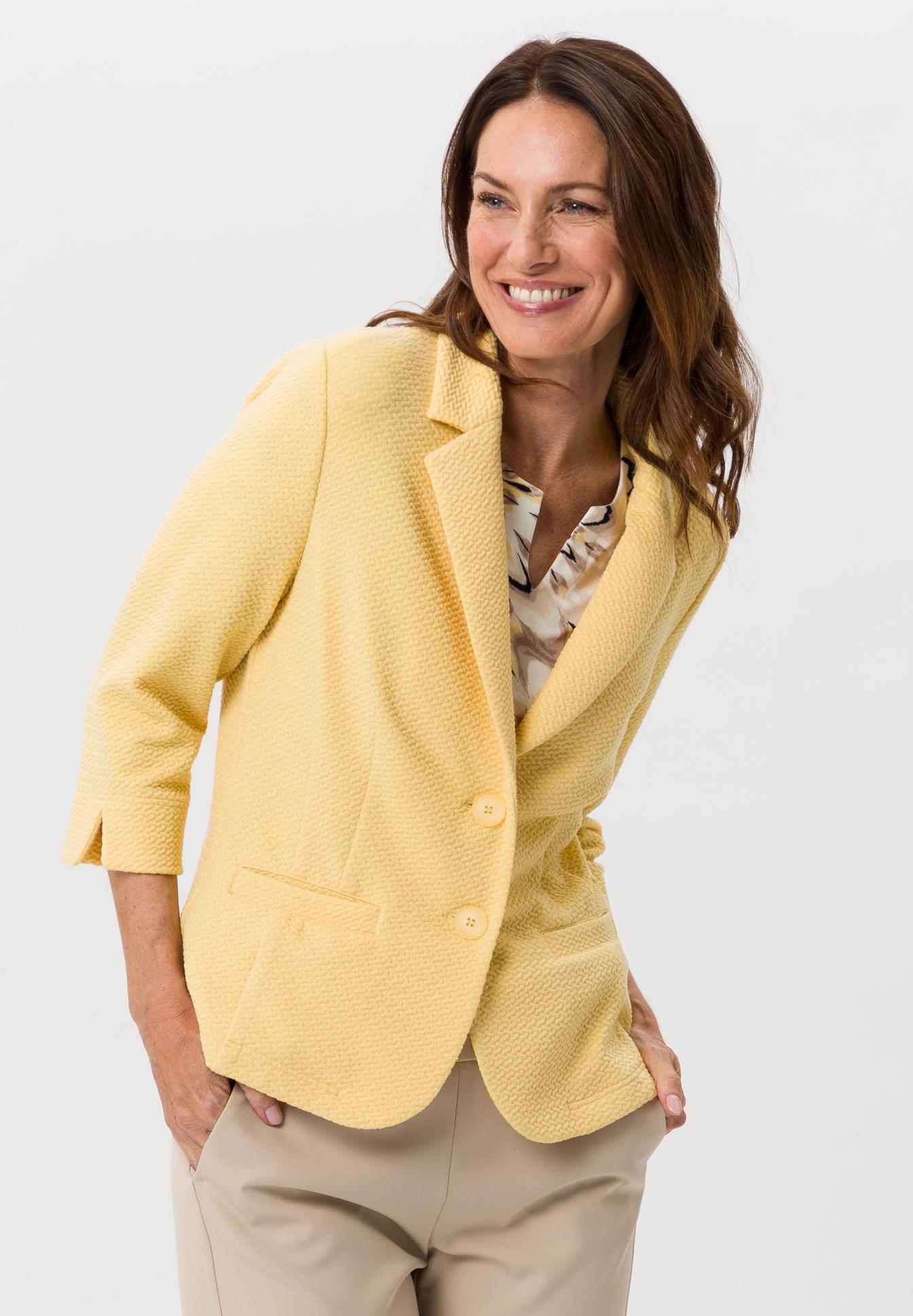 Lapel blazer made from PES mix textured jersey - Bild 4
