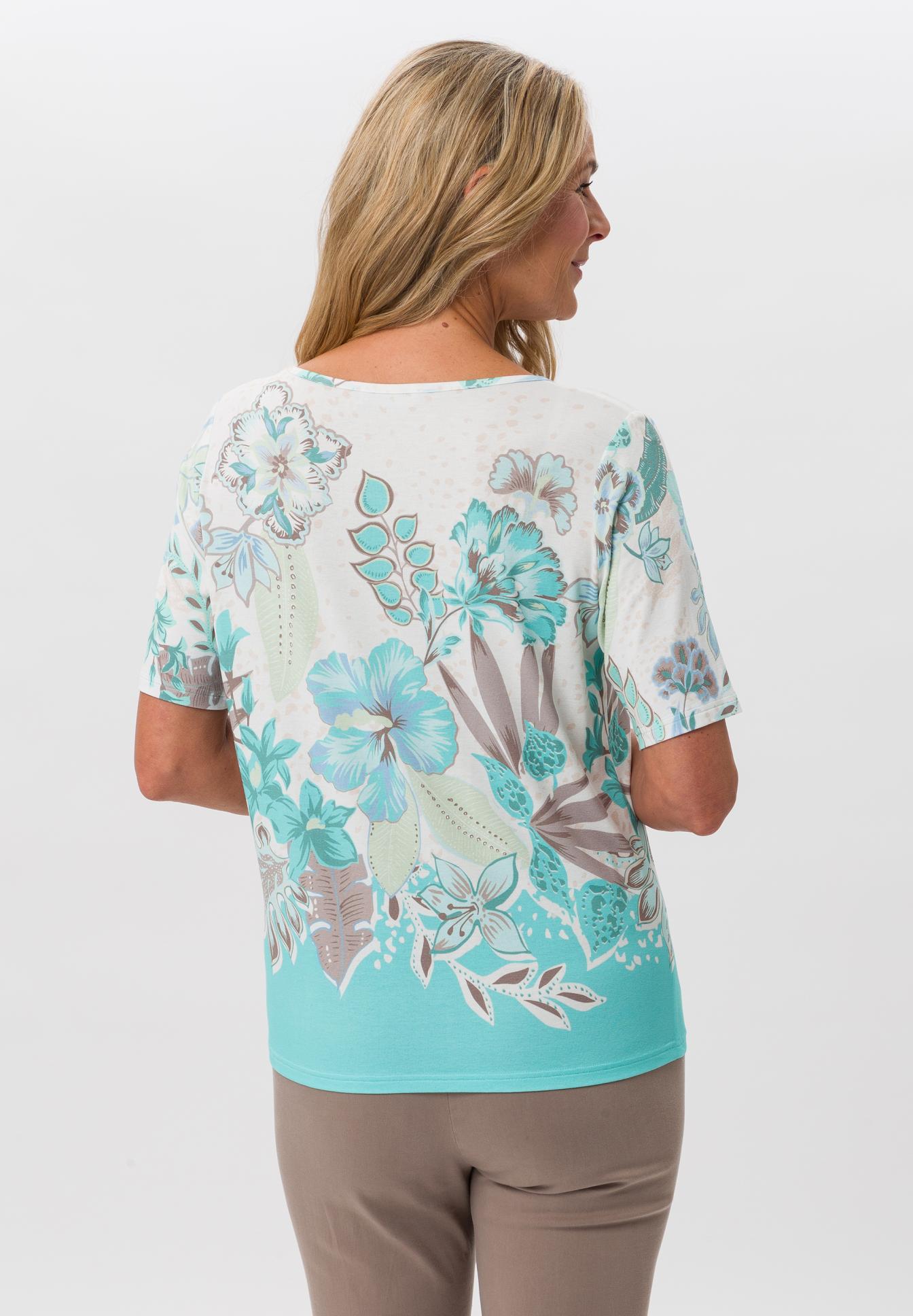 Shirt with summery panneaux print - Bild 2