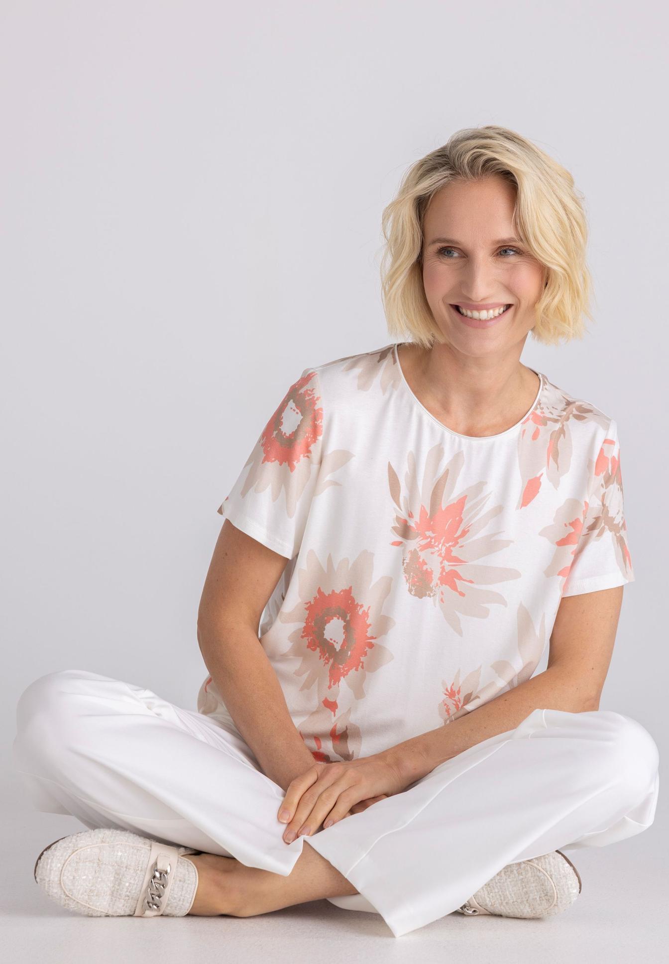 T-Shirt mit Blütenprint - Bild 4