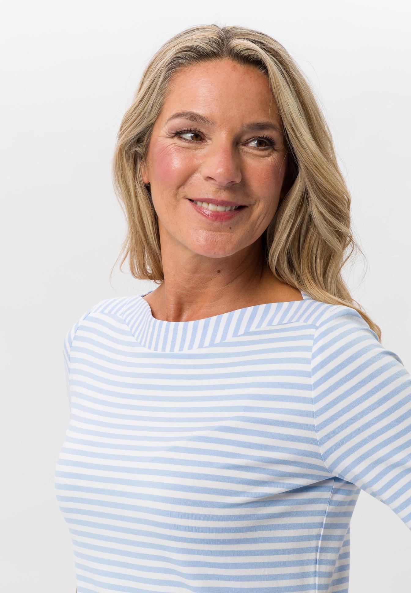 Striped shirt with submarine neckline - Bild 4