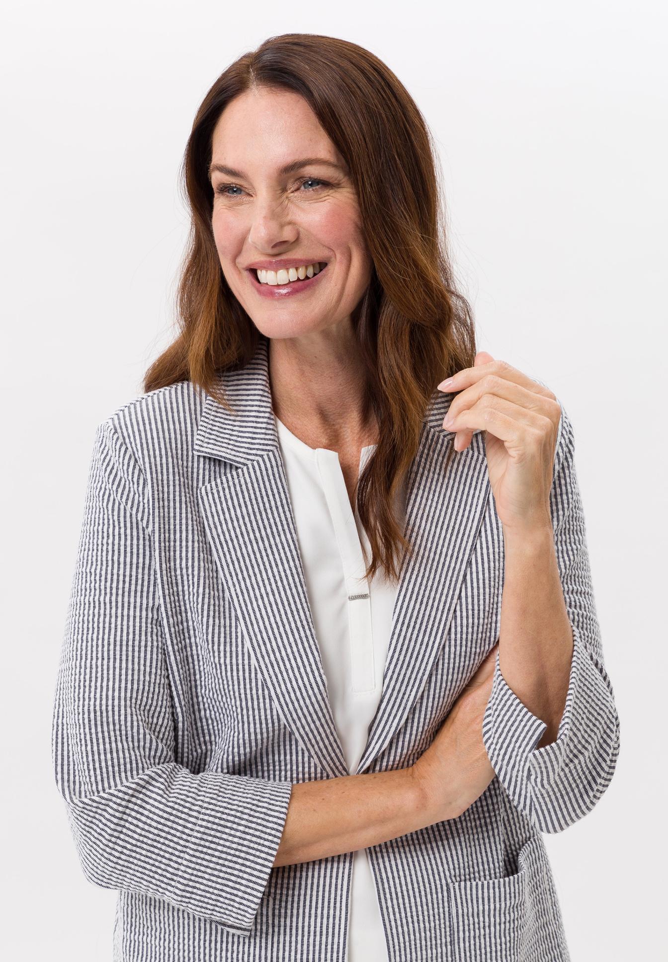 Lapel blazer in modern seersucker - Bild 4