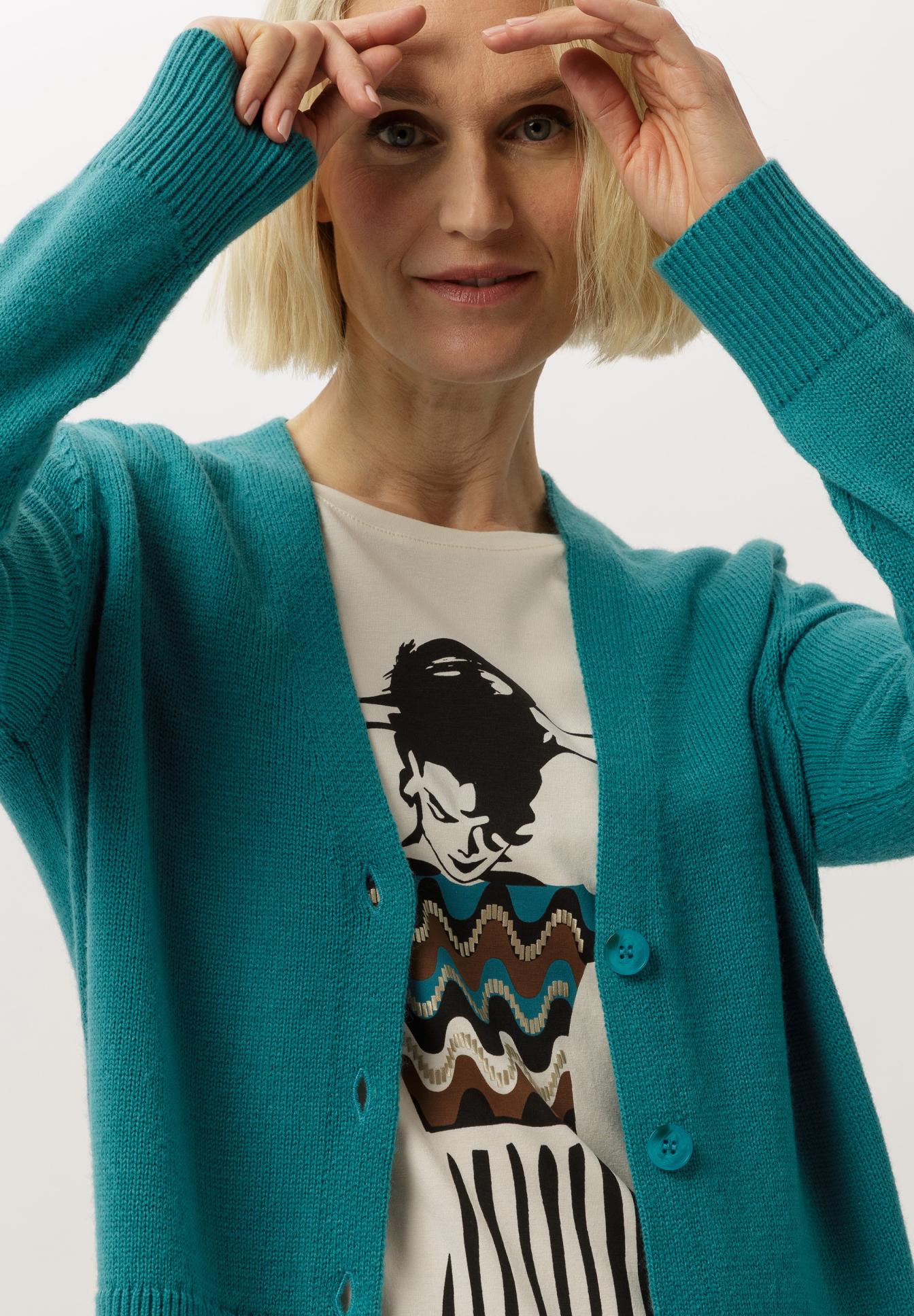 Strickjacke im Materialmix - Bild 4