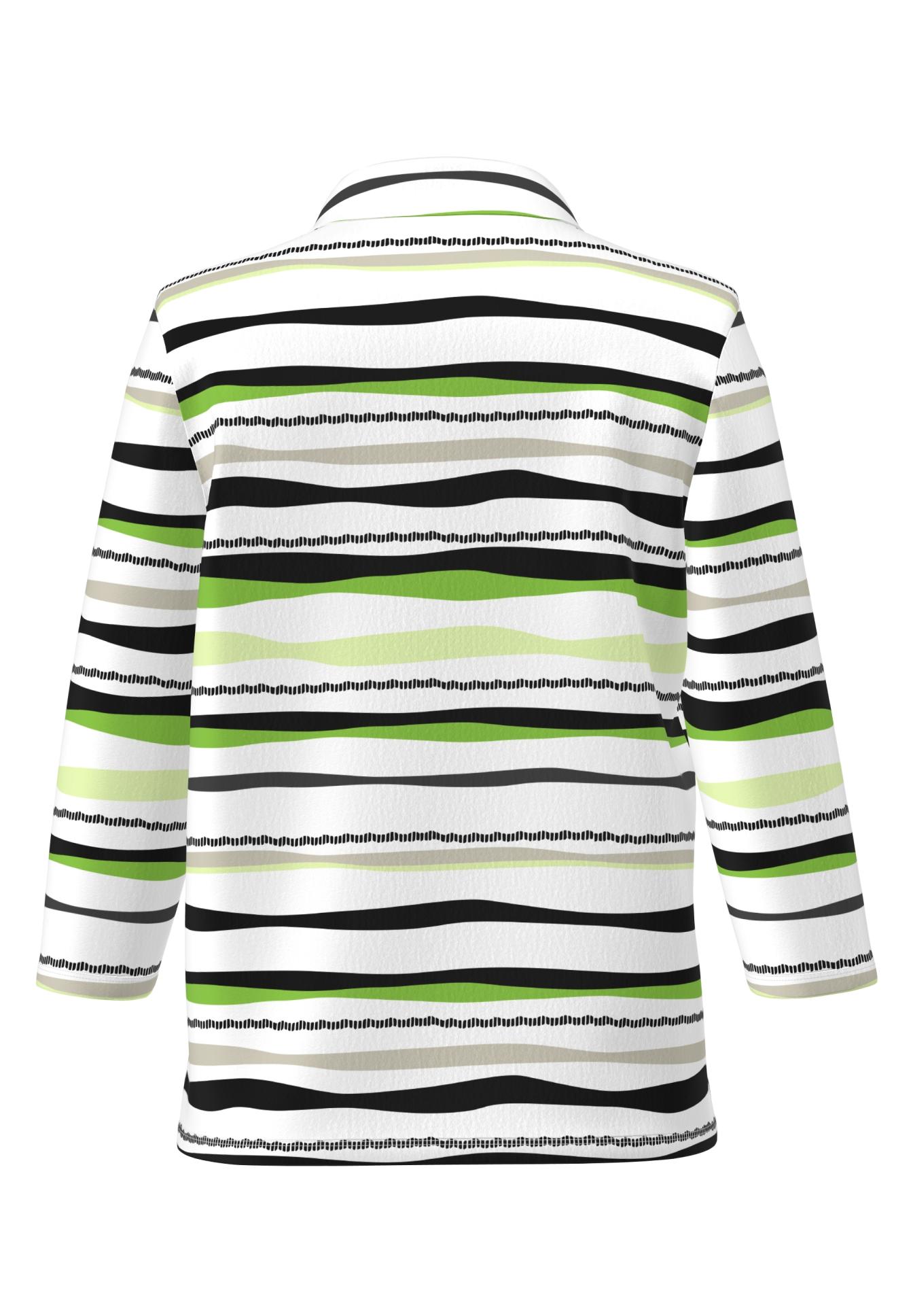 Polo shirt with wavy stripes - Product Image 2