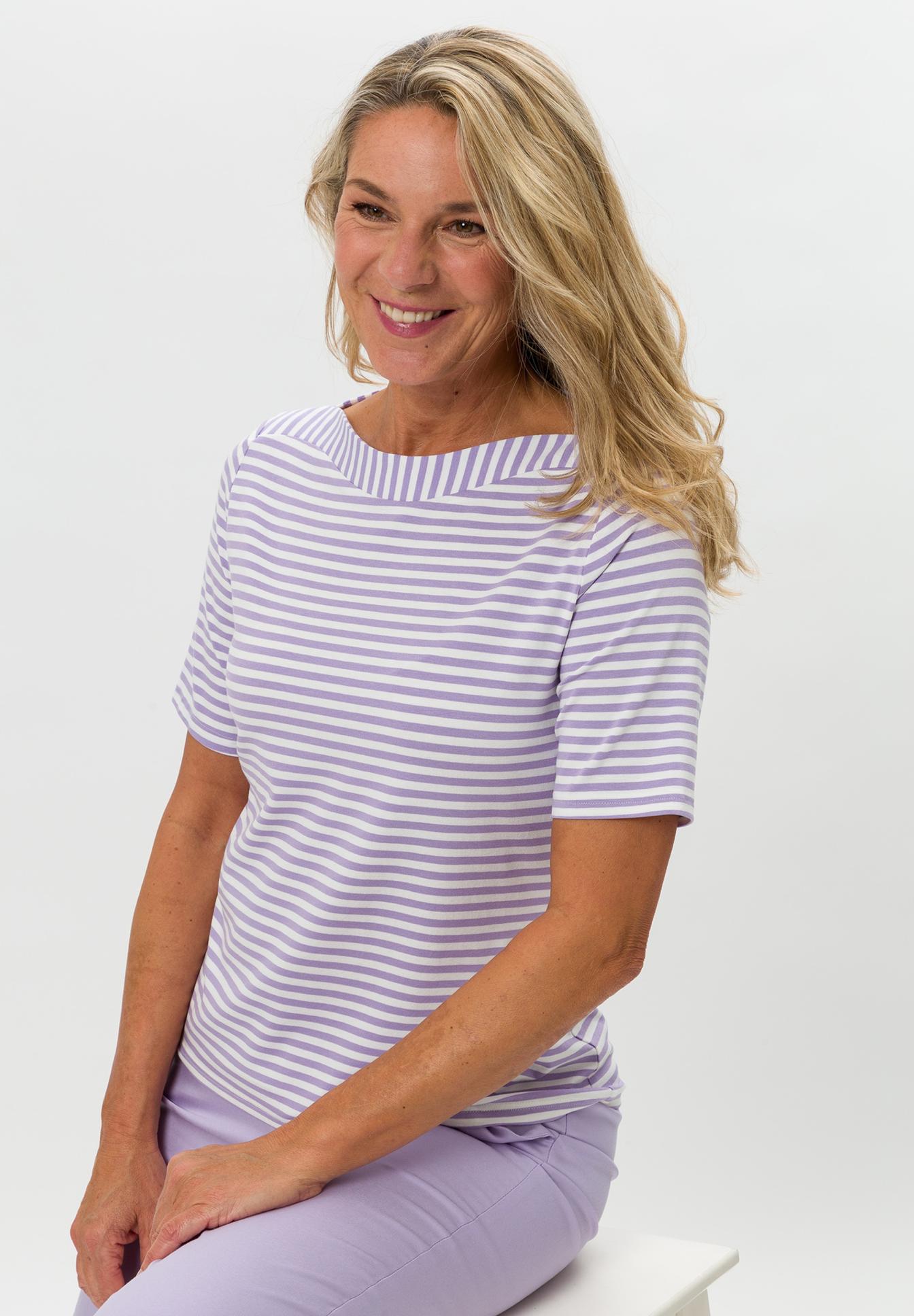 Striped shirt with submarine neckline - Bild 4