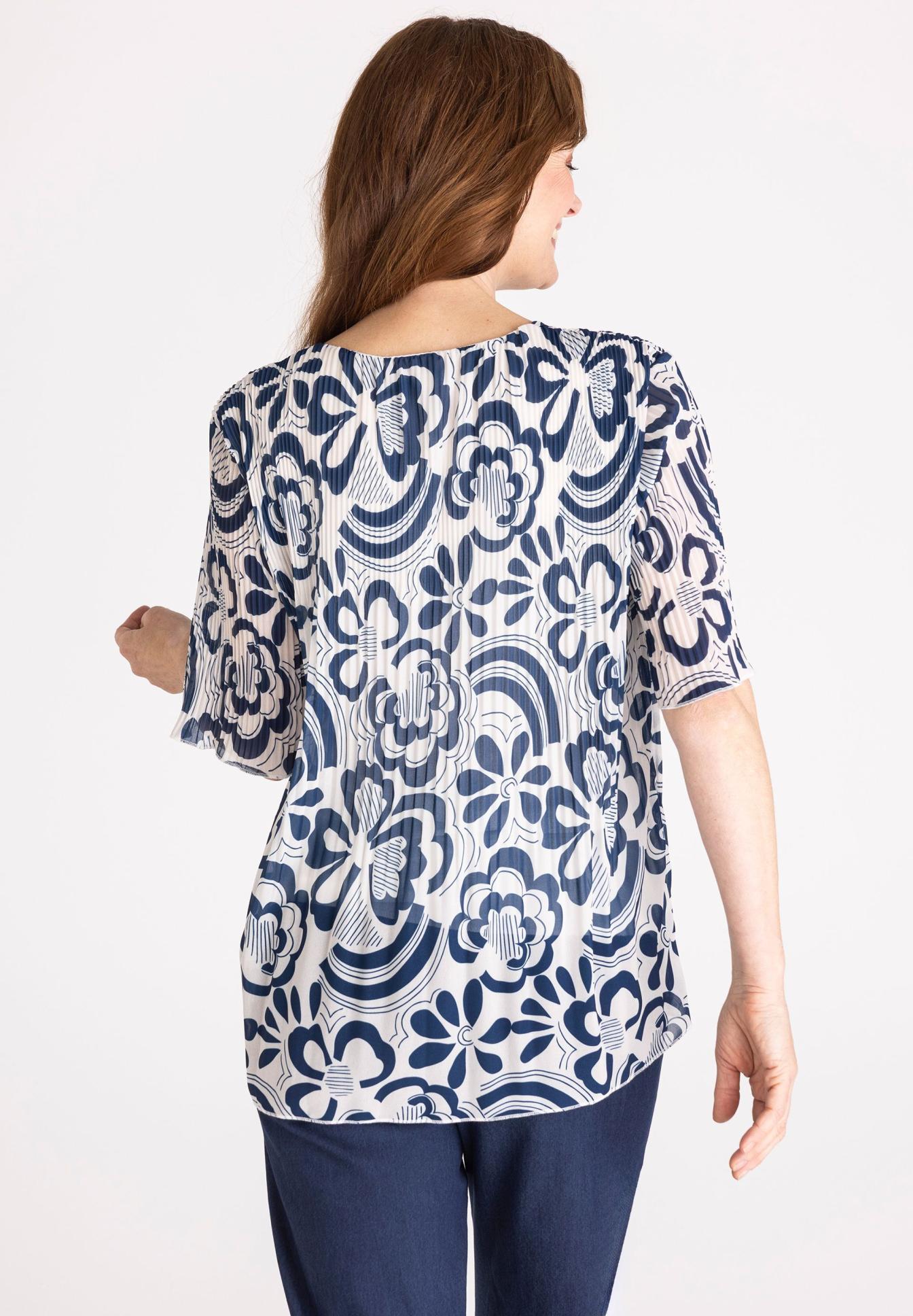 Bluse mit Plissee-Optik - Bild 2