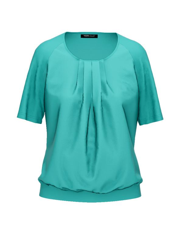 Blusenshirt mit leicht fallender Faltenpartie - Bild 1